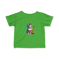 Infant Tee — Patriotic American Flag Kitten Graphic