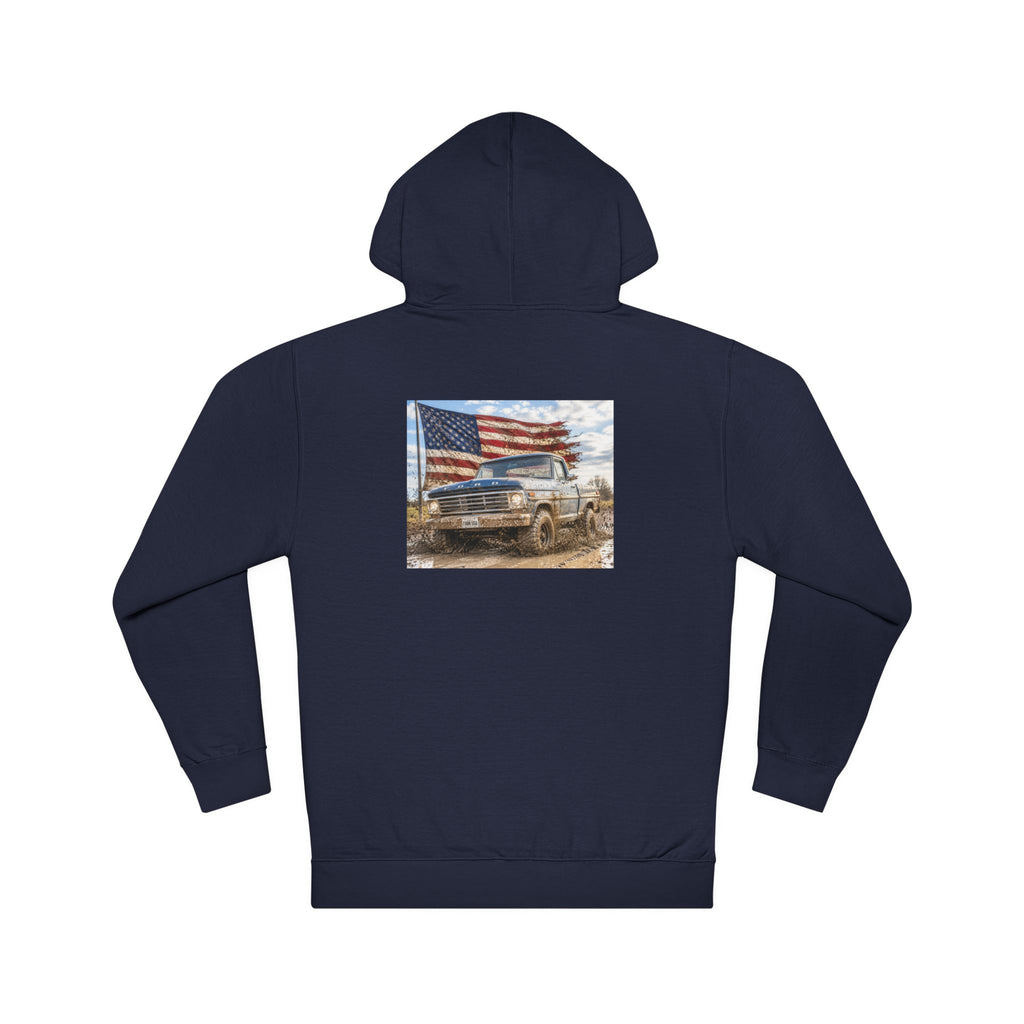 Patriotic Pickup Truck Hoodie - American Flag Off-Road Sweatshirt