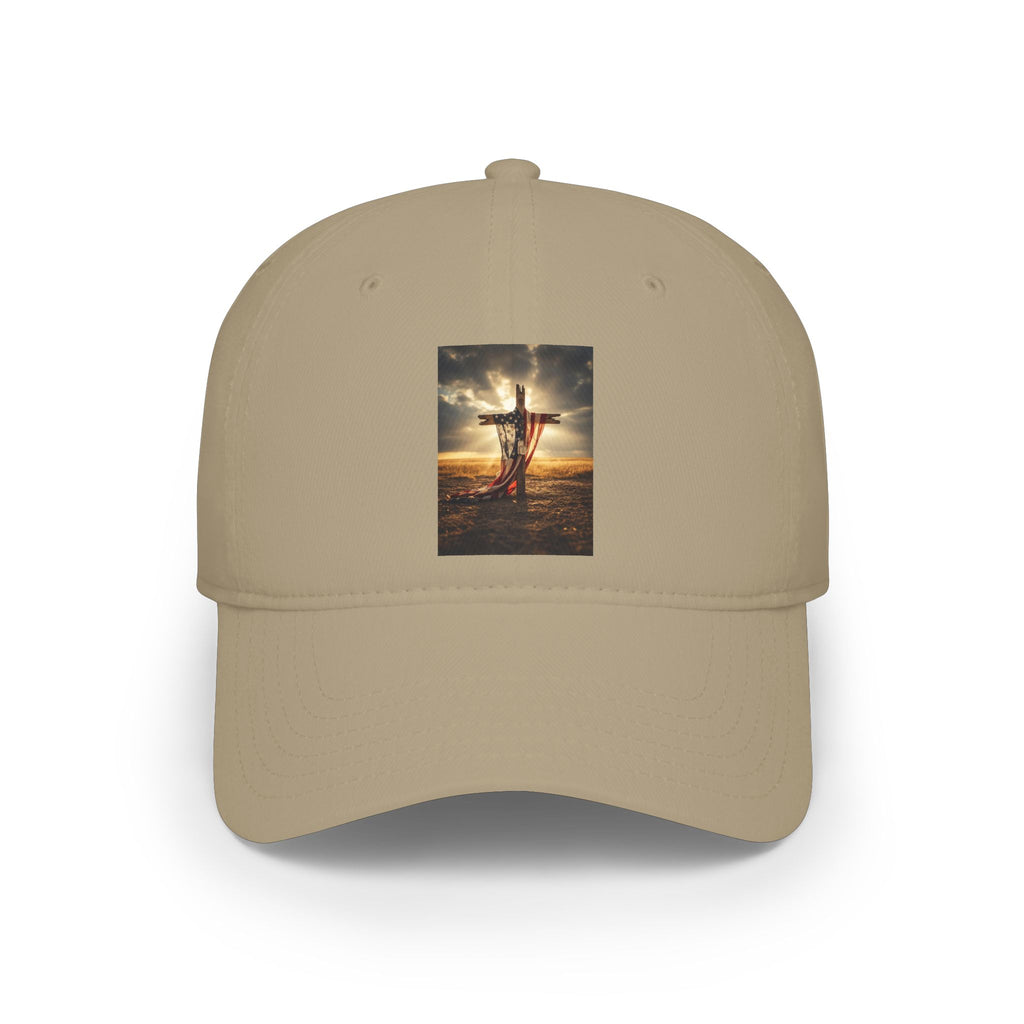 Crucifix Sunset Baseball Cap — Christian Faith Low Profile Hat