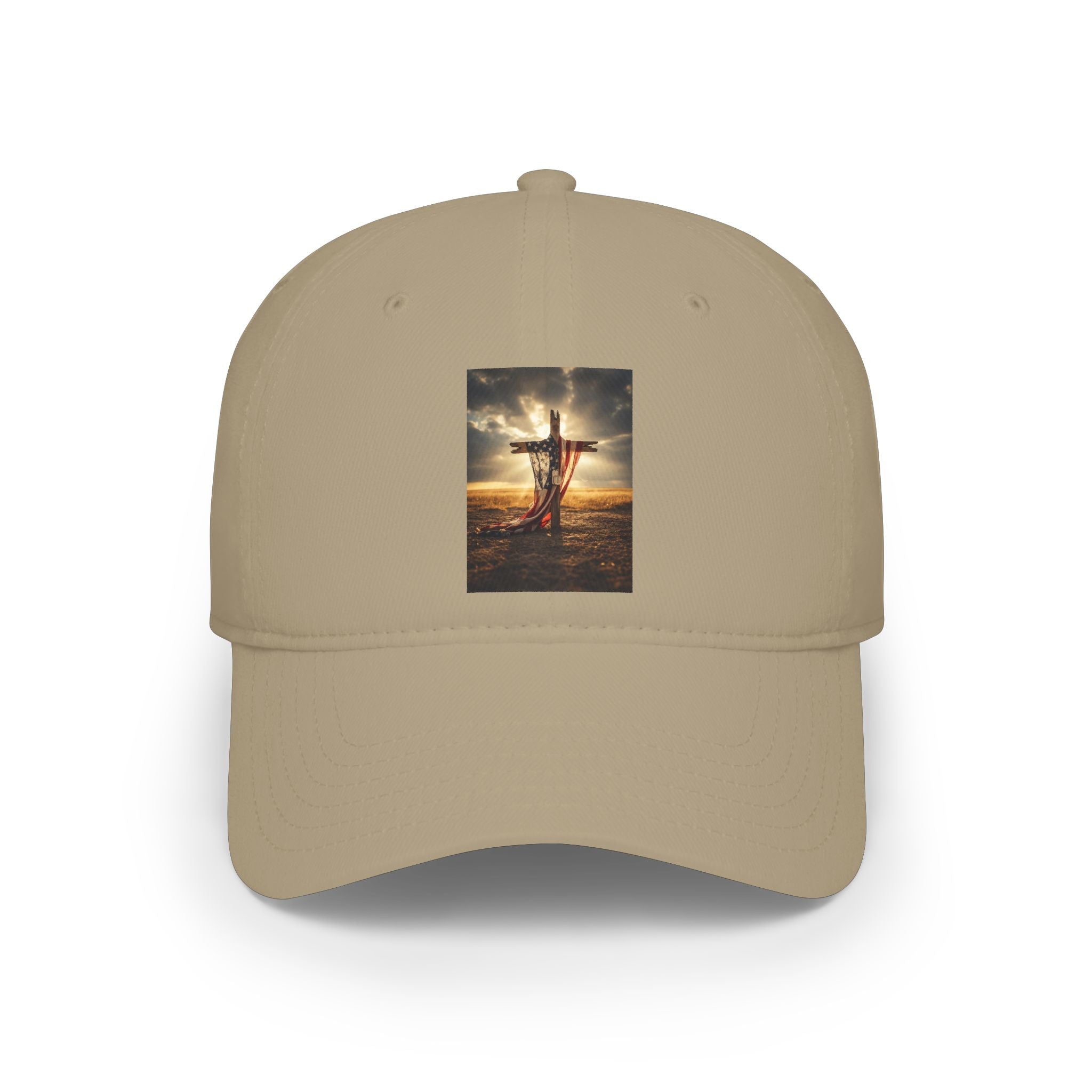 Crucifix Sunset Baseball Cap — Christian Faith Low Profile Hat