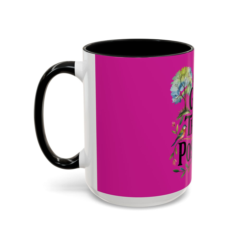 Inspirational Coffee Mug — "With God All Things Are Possible" Floral Accent