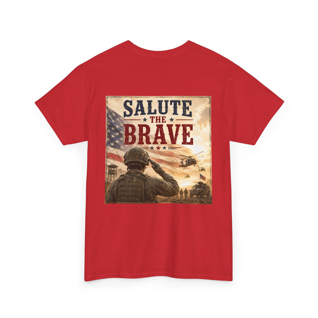 Salute The Brave Military Tribute T-Shirt — Veterans Day Patriotic Tee