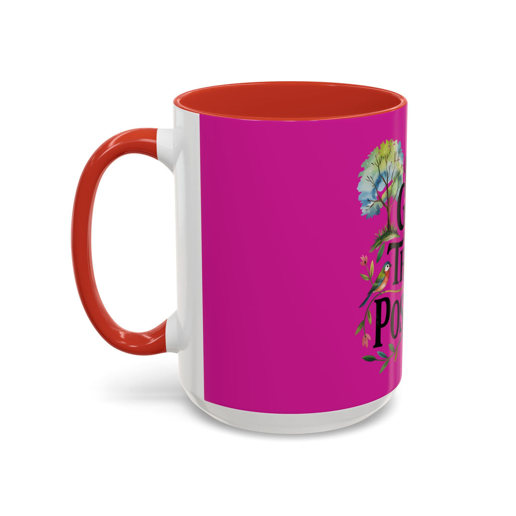 Inspirational Coffee Mug — "With God All Things Are Possible" Floral Accent
