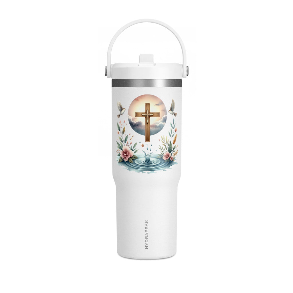 32oz Faith Tumbler — Cross & Dove Spiritual Travel Mug