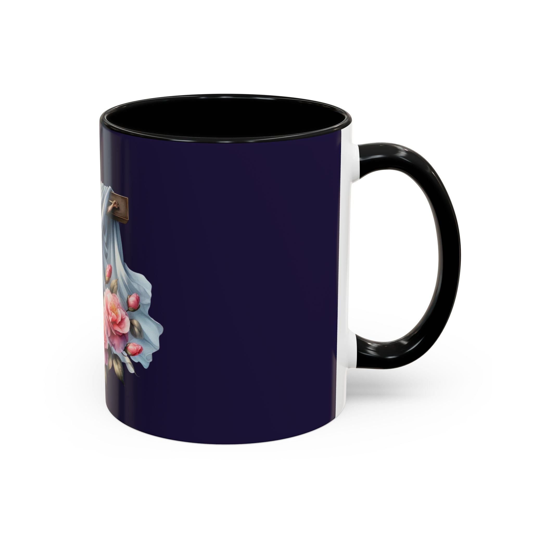 Easter Cross Coffee Mug — Floral Crucifix Accent Mug (11/15 oz)