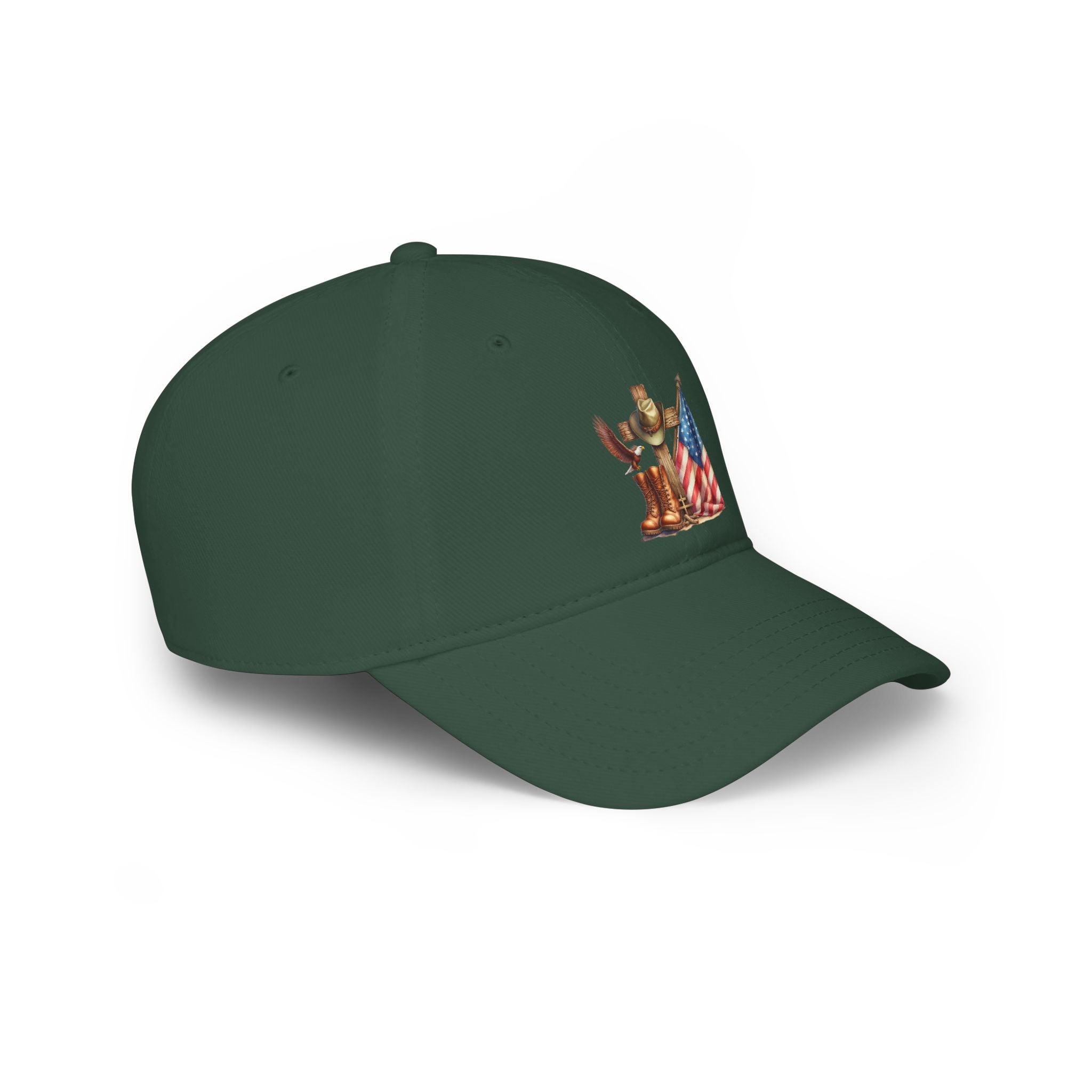 Patriotic Cowboy Hat Cap – American Flag & Western Boots Embroidered Baseball Cap