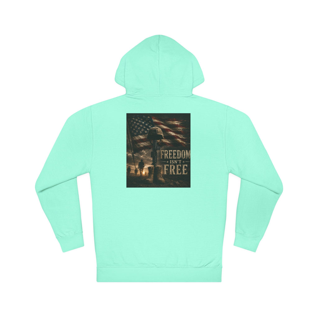 Patriotic Freedom Hoodie – American Flag 'Freedom Isn’t Free' Graphic Hoodie