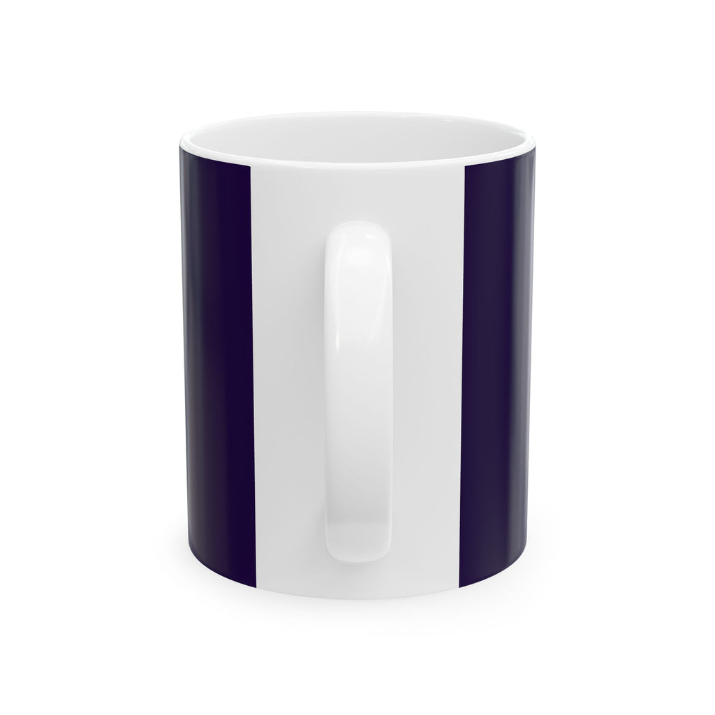Military Tribute Ceramic Mug — Fallen Soldier Helmet, Boots & American Flag Memorial (11oz/15oz)