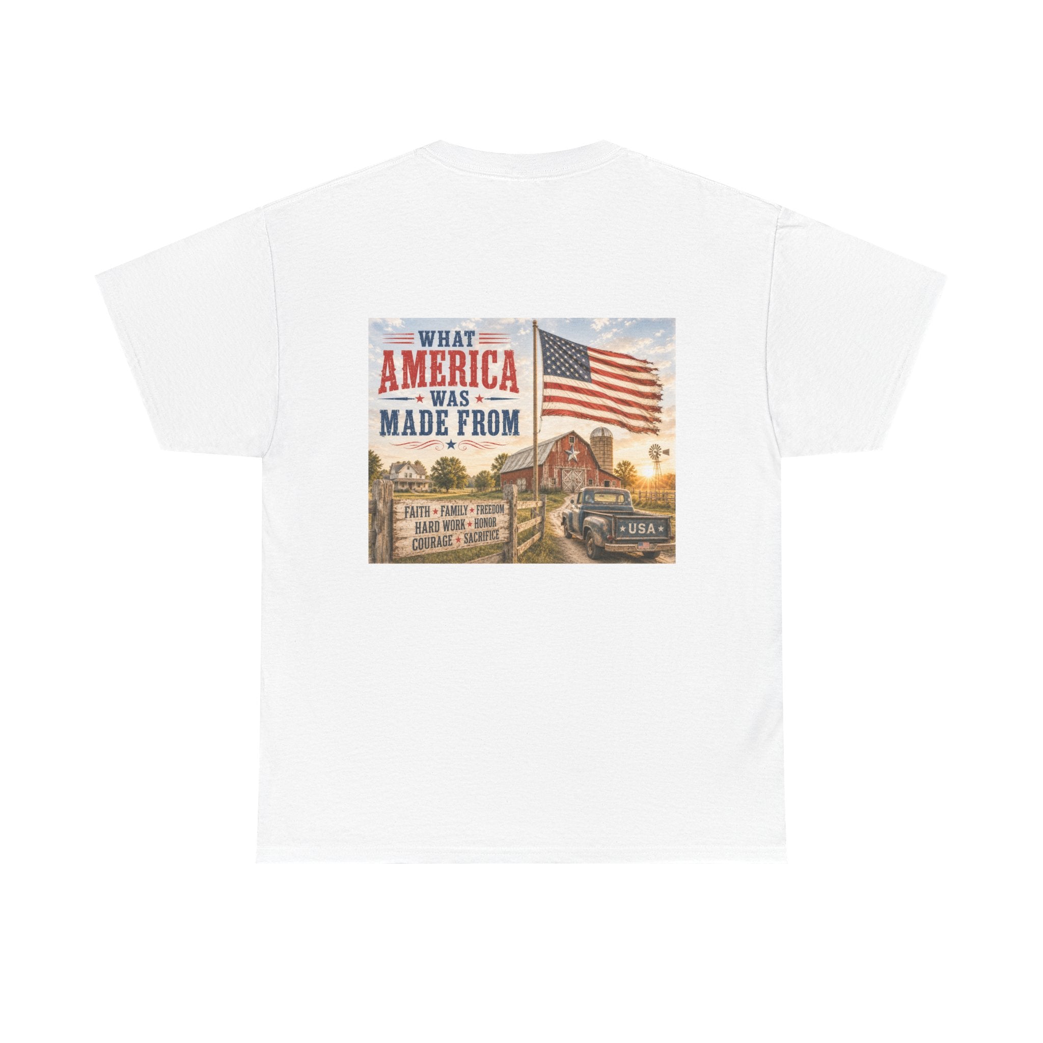 Vintage 'What America Was Made From' Tee - Patriotic Americana Graphic T-Shirt