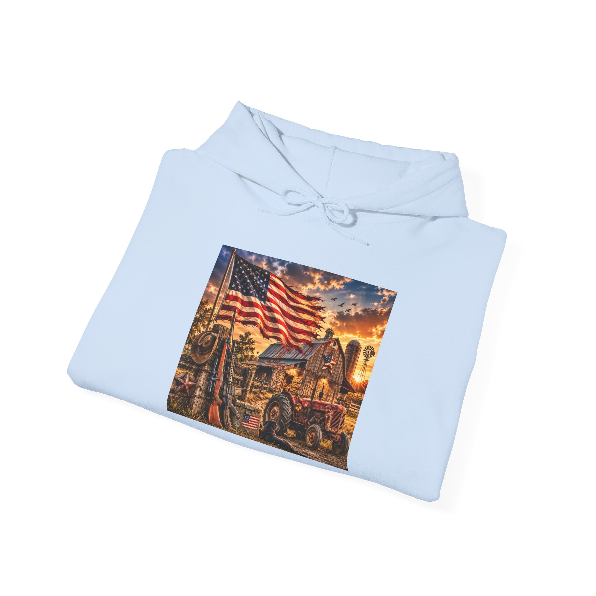 Patriotic Memorial Hoodie – American Flag Firefighter Tribute Sweatshirt