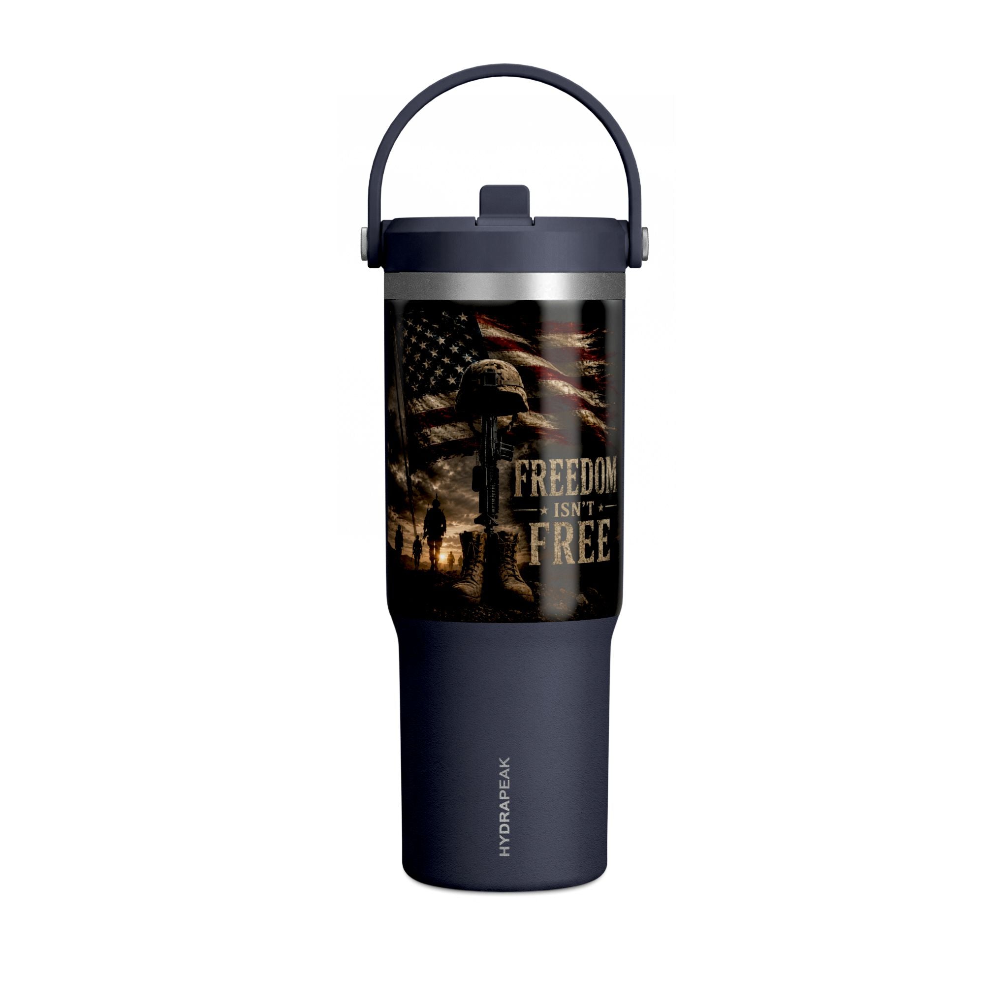 32oz Nomad Tumbler — Patriotic "Freedom Isn’t Free" Military Travel Tumbler
