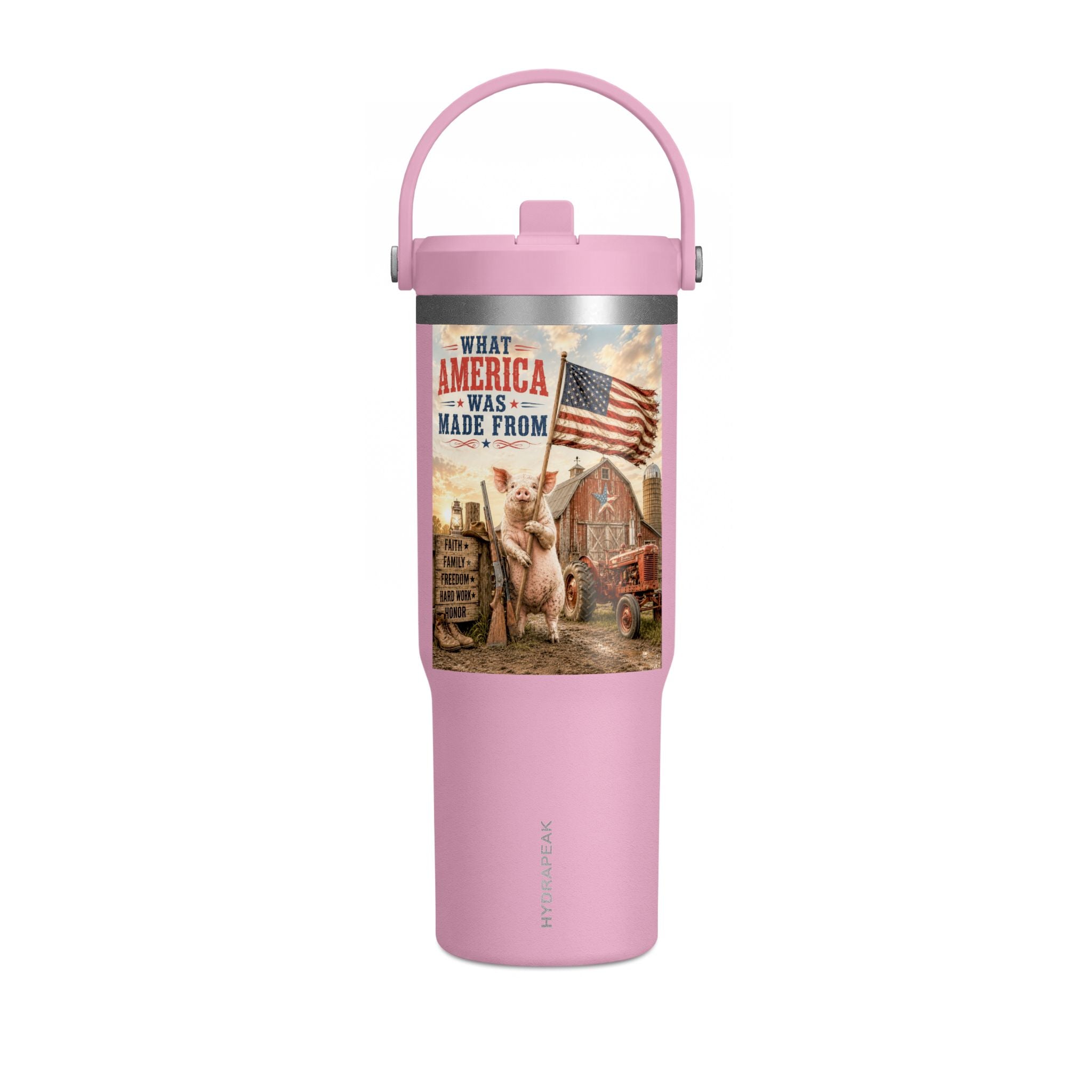 Nomad Tumbler 32oz – Patriotic Farmhouse Travel Tumbler (What America Was Made From)
