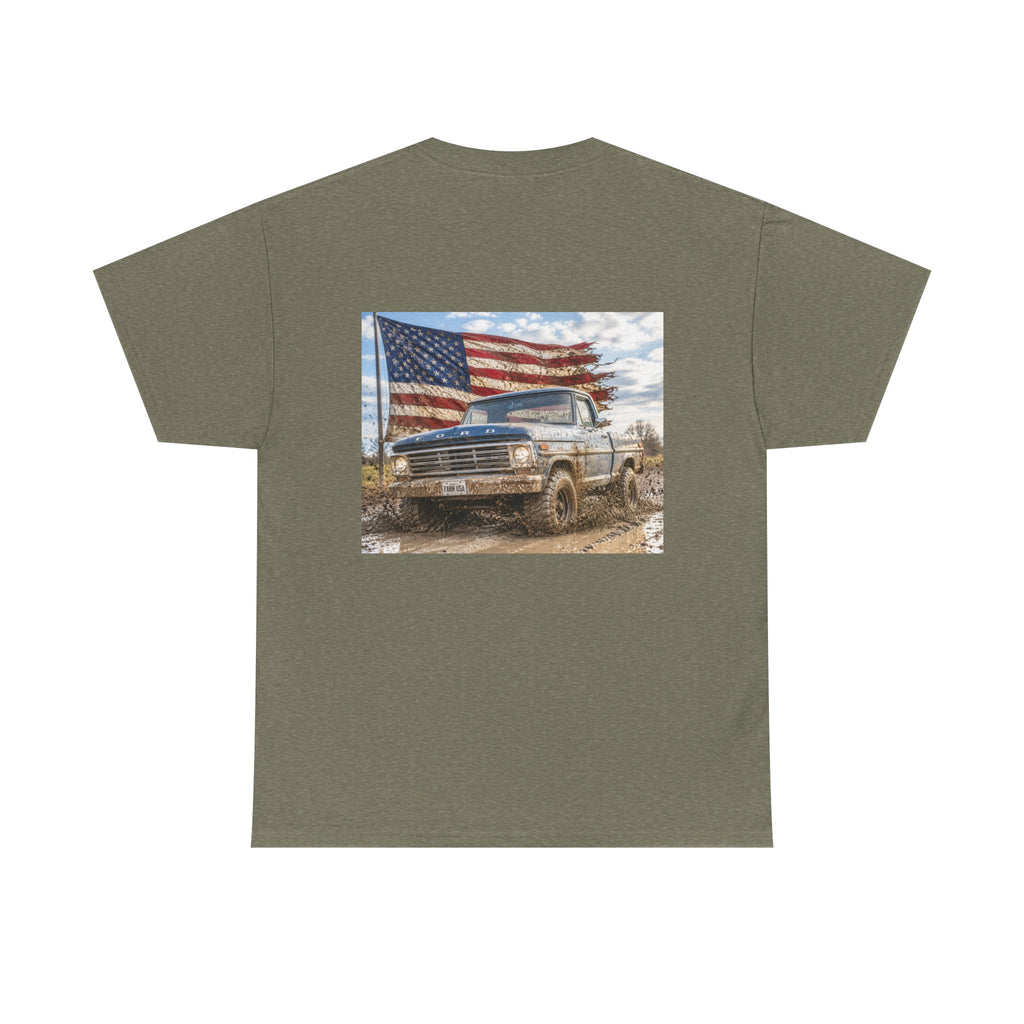 Patriotic Truck T-Shirt — American Flag Off-Road Graphic Tee