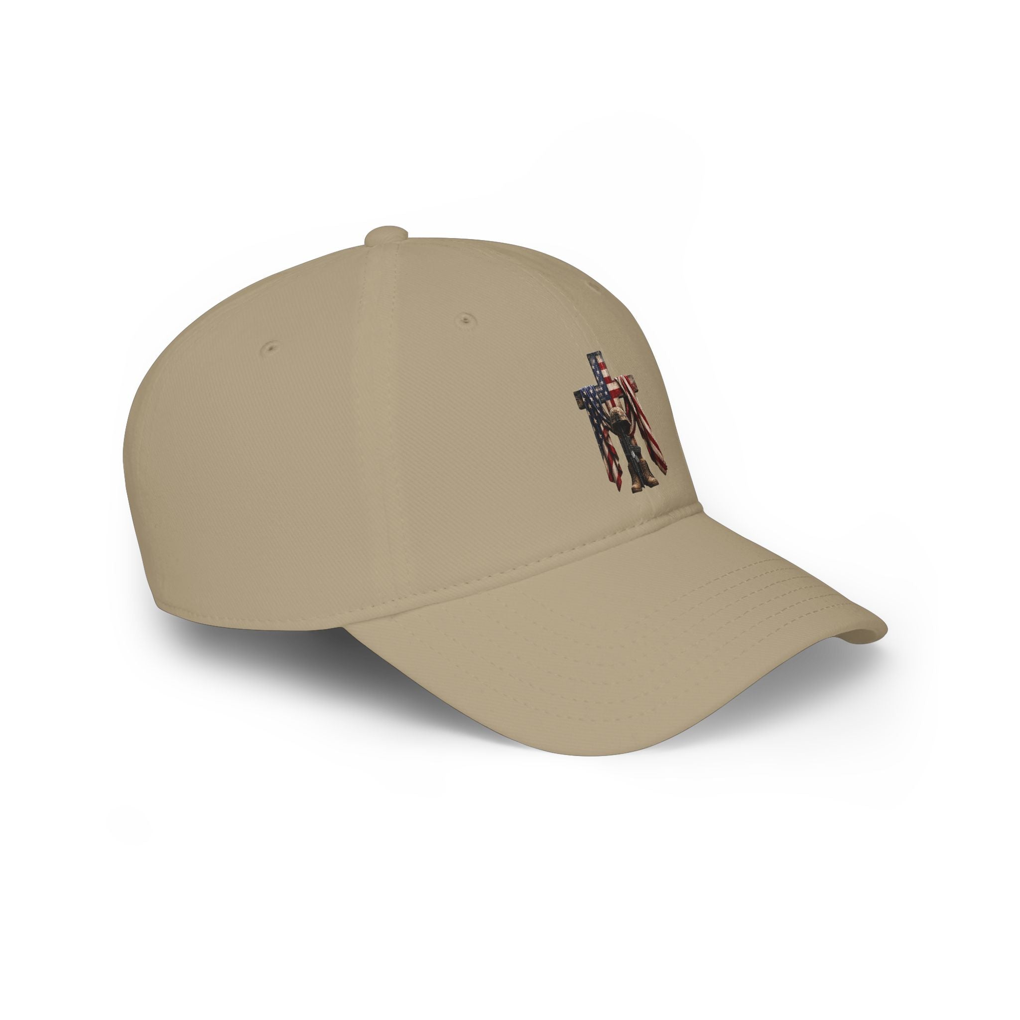 Patriotic Robot Flag Embroidered Cap - Low Profile Baseball Hat