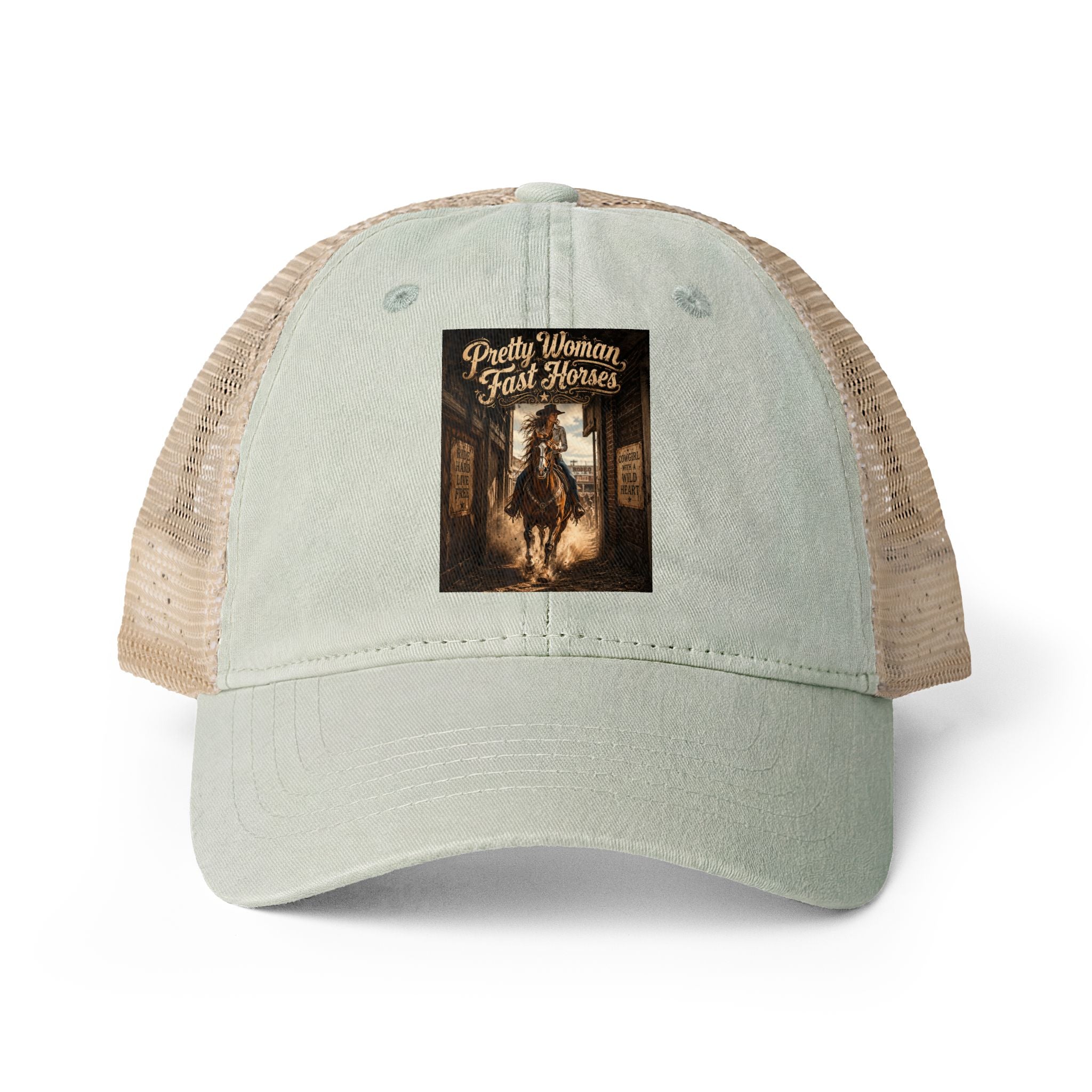 Women's Washed Mesh-Back Cap