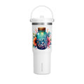 Faith Hope Love Tumbler — 32oz Insulated Travel Tumbler with Floral Jar Design