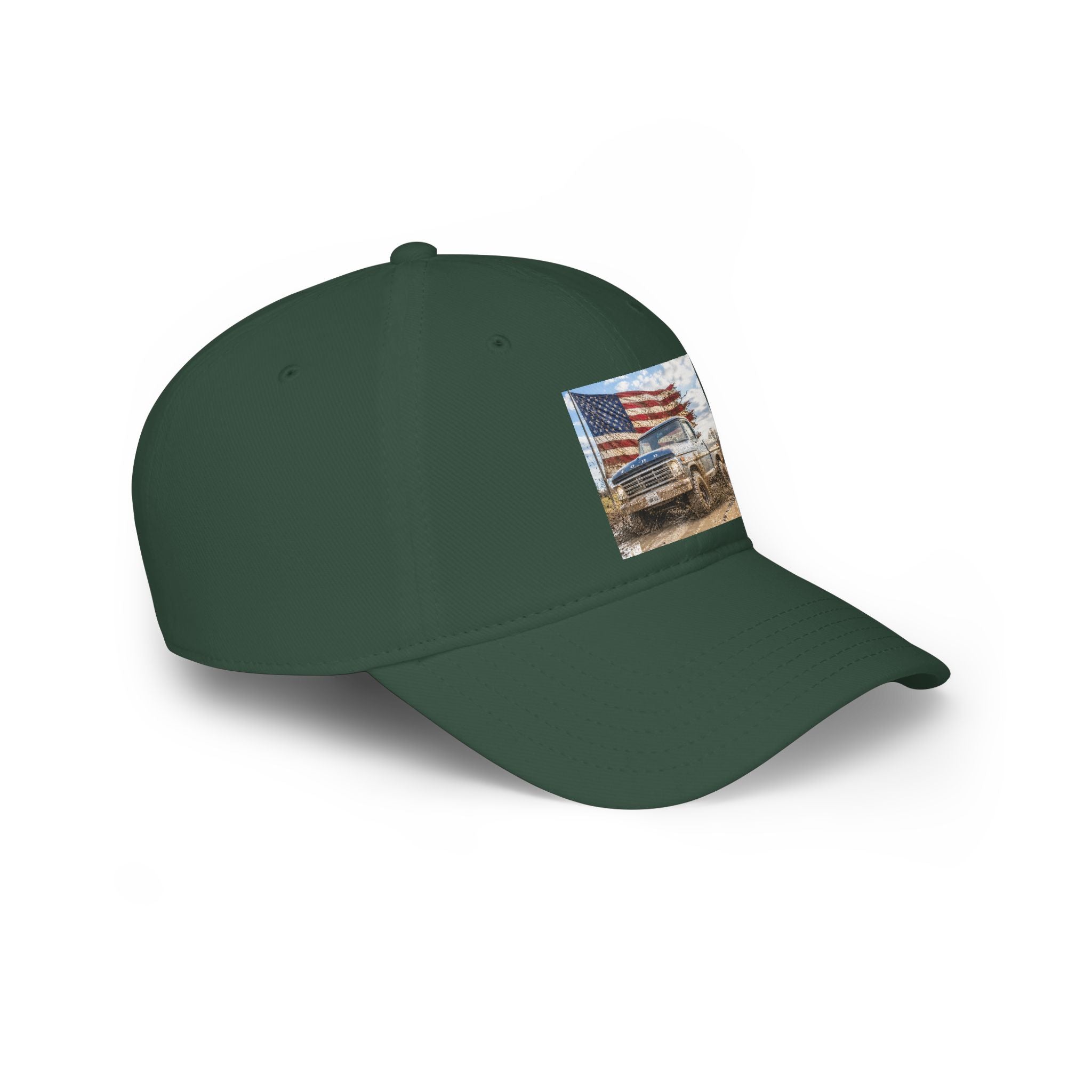 Patriotic Truck Baseball Cap — American Flag Off-Road Vintage Hat
