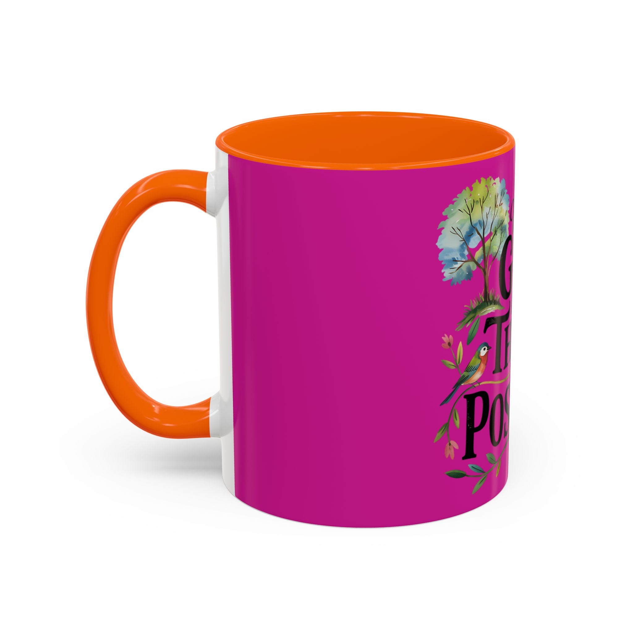 Inspirational Coffee Mug — "With God All Things Are Possible" Floral Accent