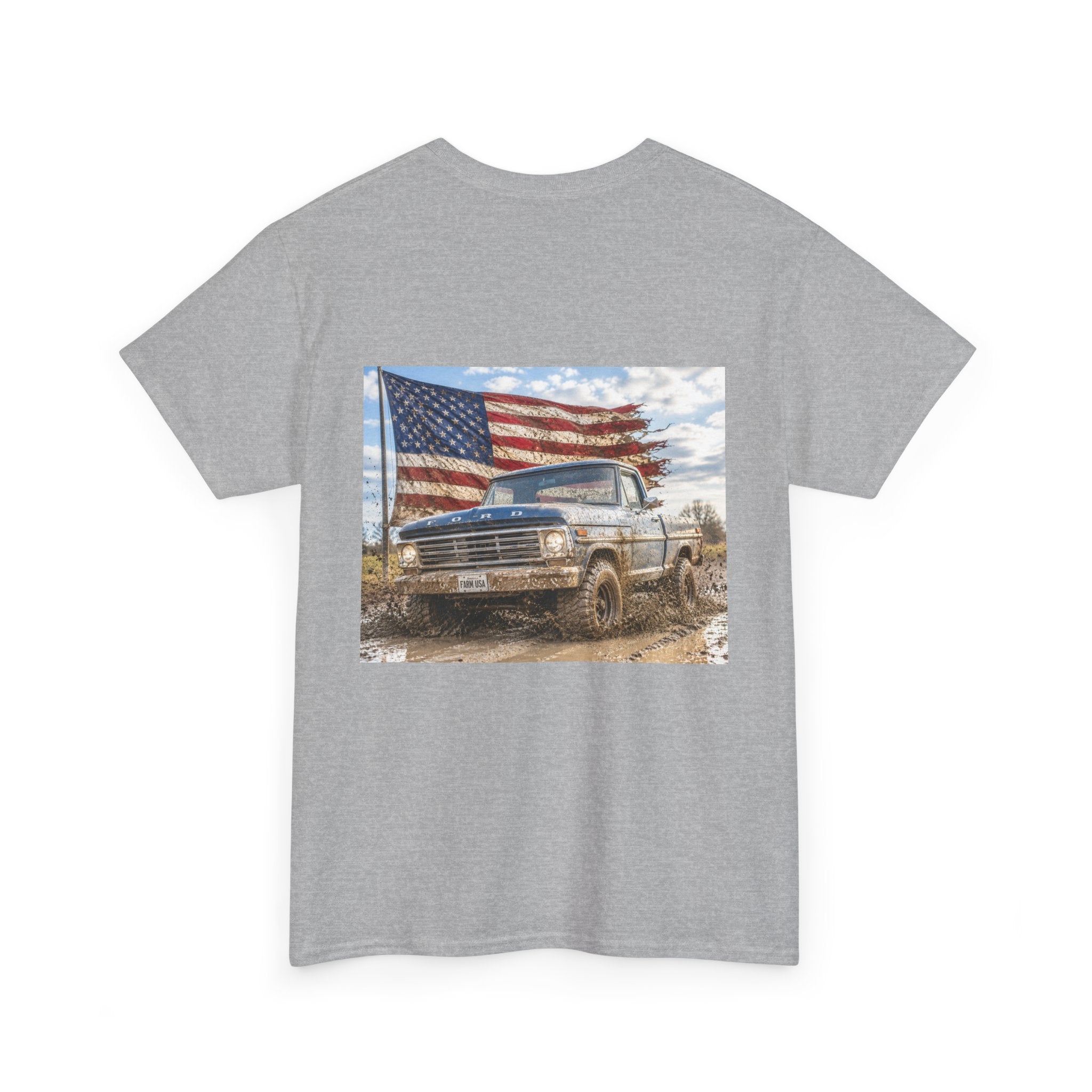 Patriotic Truck T-Shirt — American Flag Off-Road Graphic Tee
