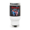 America Needs Jesus Travel Mug — 14oz Stainless Steel Tumbler with Handle