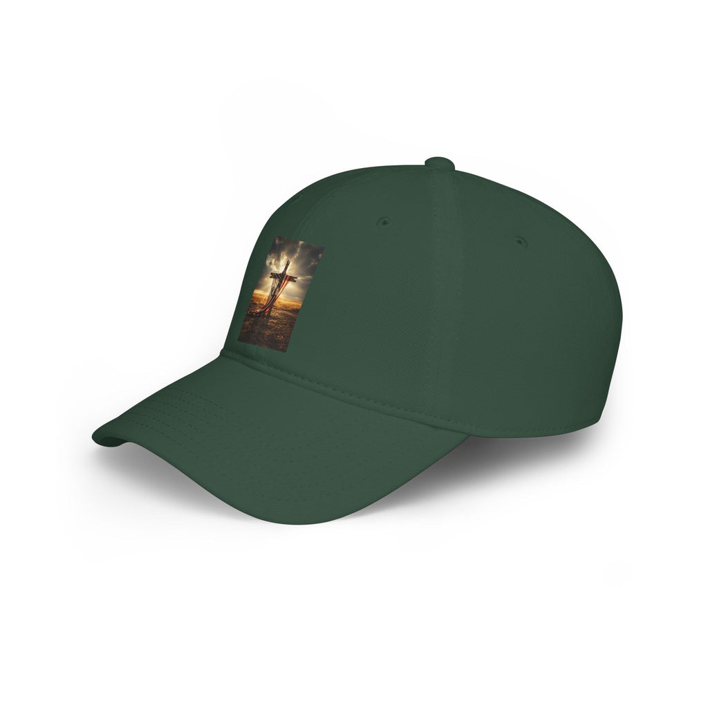 Crucifix Sunset Baseball Cap — Christian Faith Low Profile Hat