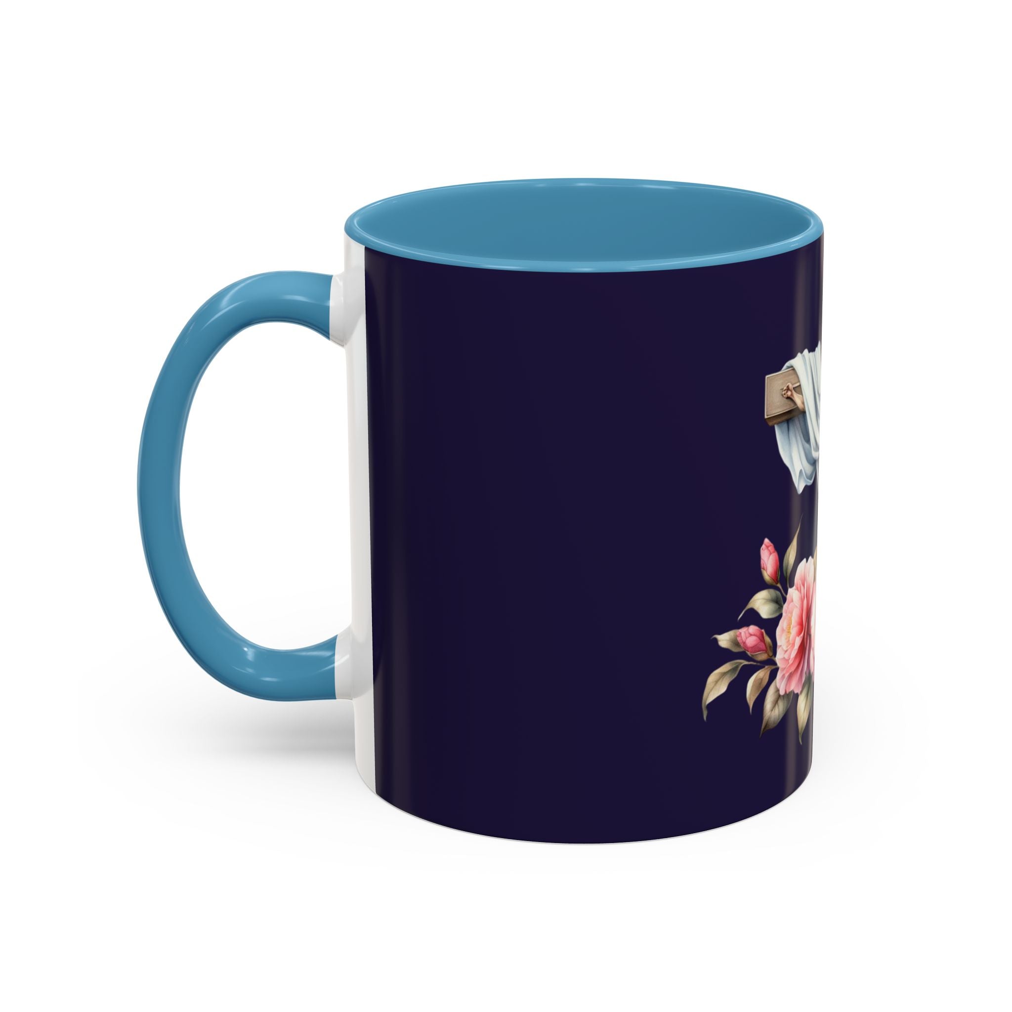 Easter Cross Coffee Mug — Floral Crucifix Accent Mug (11/15 oz)