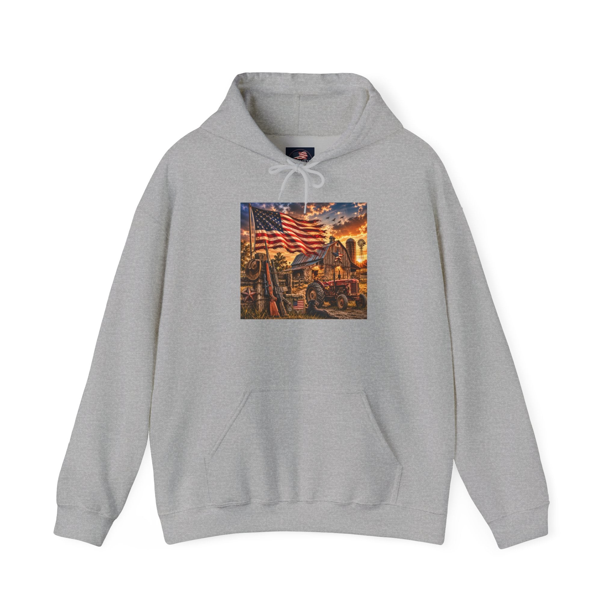 Patriotic Memorial Hoodie – American Flag Firefighter Tribute Sweatshirt