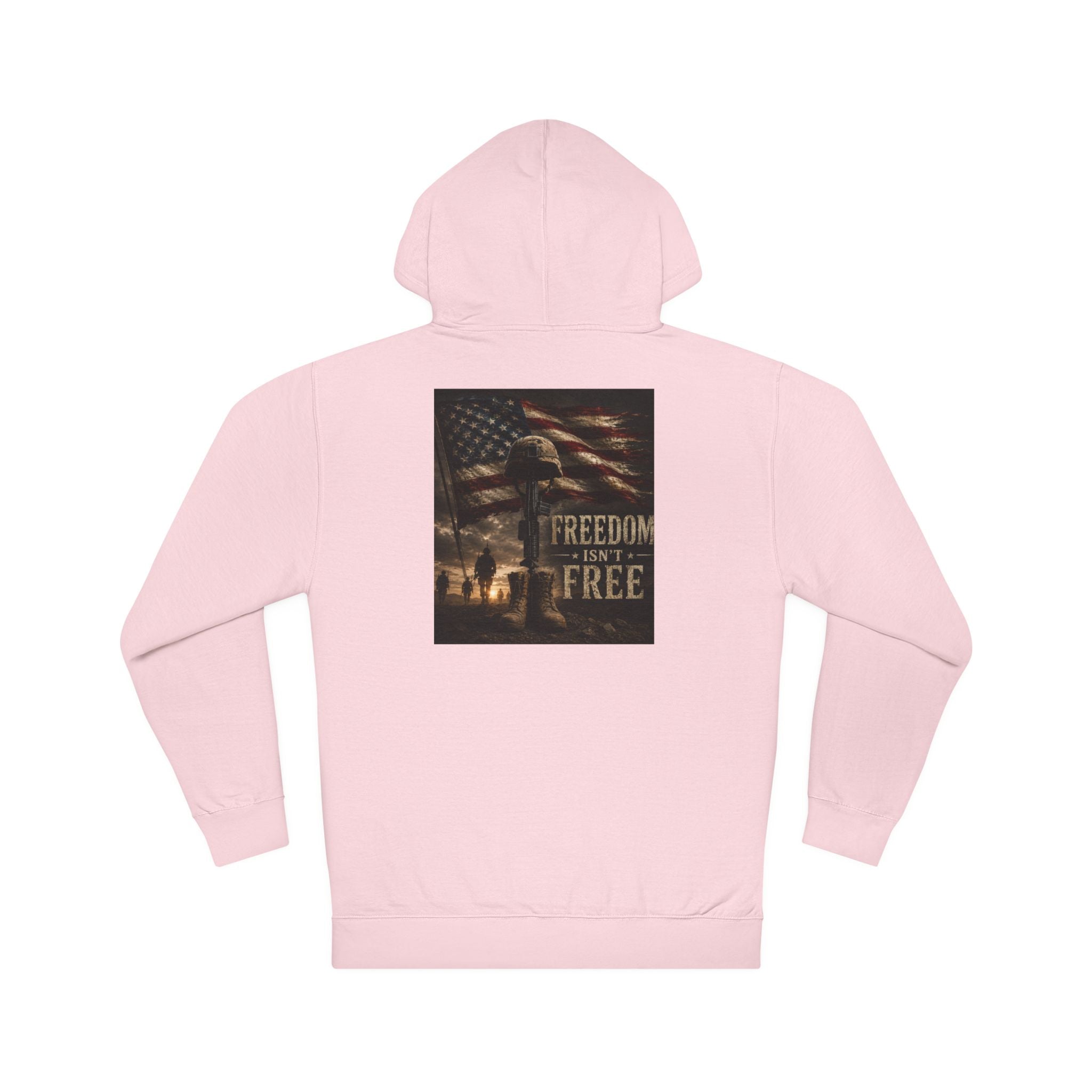 Patriotic Freedom Hoodie – American Flag 'Freedom Isn’t Free' Graphic Hoodie