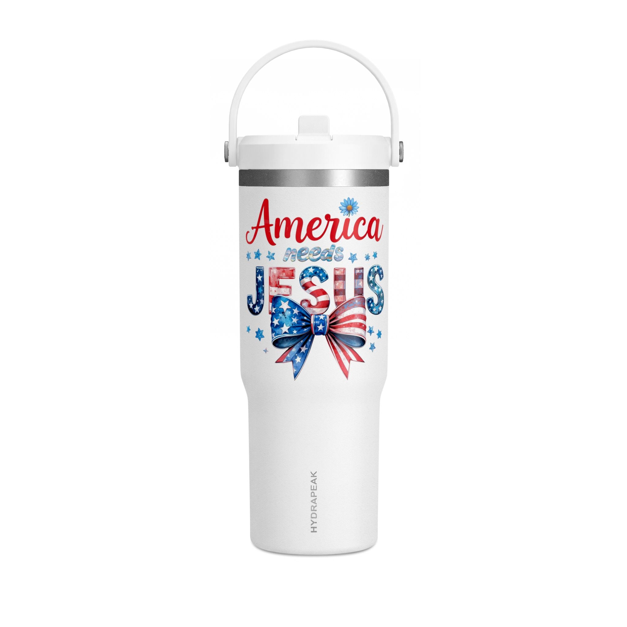 America Needs Jesus 32oz Nomad Tumbler – Patriotic Insulated Travel Mug